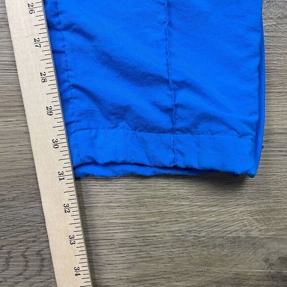 Vintage Adidas Pants Mens Medium Blue Trefoil Ankle Zip 90s Straight Retro - Picture 10 of 11